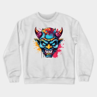 Japanese Oni Graffiti Crewneck Sweatshirt